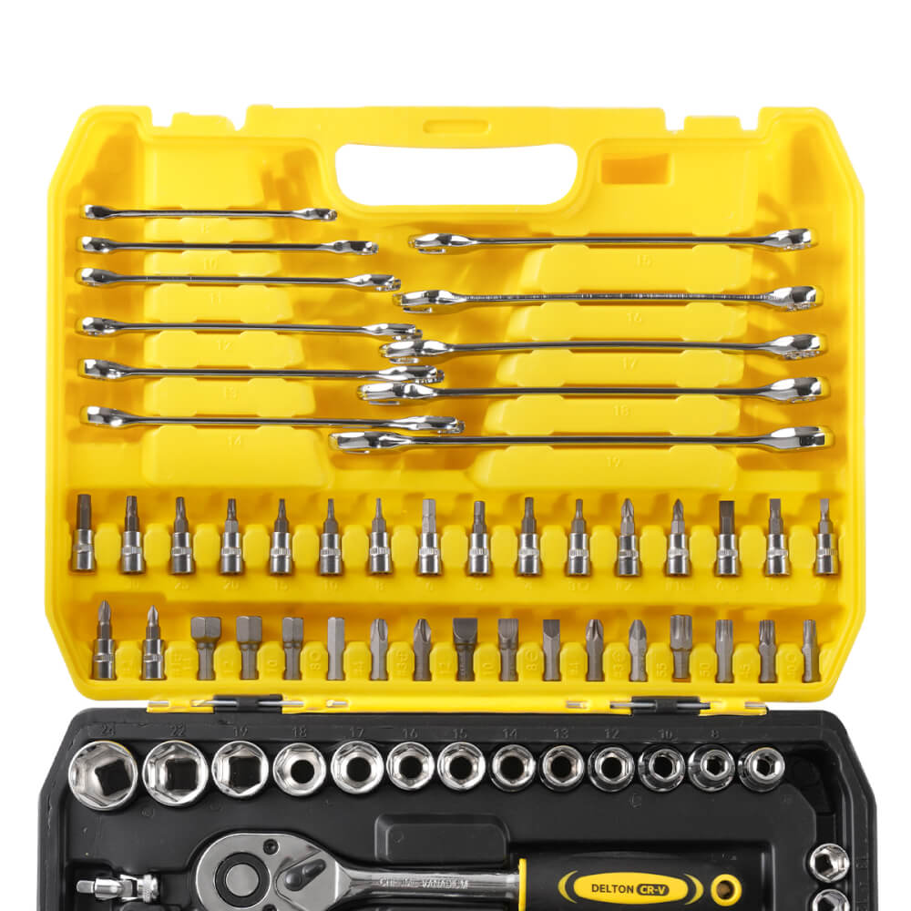 ชุดบ็อกซ์ DELTON รุ่น DKT-78PCS 1/4 , 1/2 นิ้ว แพ็ก 78 ชิ้น